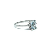 Ringe Mikiko Dame in Weißgold Acquamarina 0.90 Ct MACL090DIAQ2O4-14 - MACL090DIAQ2O4-14